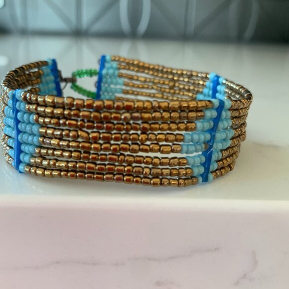 Miyuki Seed Bead Cuff Bracelet - Picture 1 of 4